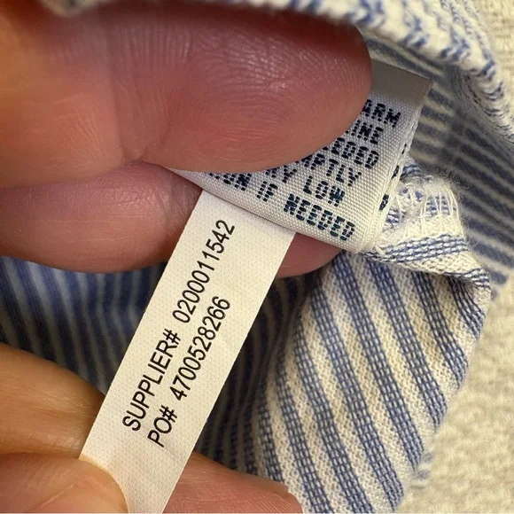 Ralph Lauren Blue Striped Polo with Embroidered Flags - Picture 4 of 9